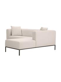 Sofá rinconera Carrie, Tapizado: poliéster 50.000 ciclos e, Estructura: aglomerado, madera contra, Patas: metal pintado, Tejido gris claro, An 222 x F 180 cm, chaise longue derecha