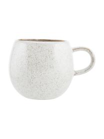Tasse à thé faite main Addison, 3 élém., Grès cérame, Gris, beige, blanc, Ø 11 x haut. 10 cm, 500 ml
