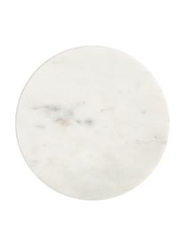 Dessous de verre marbre blanc Callum, 4 pièces, Marbre, Blanc, Ø 10 x haut. 1 cm