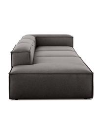 Méridienne modulable XL Lennon, Tissu anthracite, larg. 357 x prof. 119 cm, dossier à droite