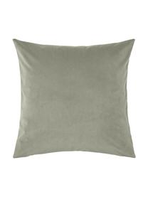 Povlak na polštář ze sametu/lnu Adelaide, Zelená, Š 45 cm, D 45 cm