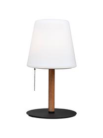 Lámpara de mesa pequeña LED regulable Northern, con efecto fuego, Pantalla: plástico, Cable: plástico, Blanco, marrón, negro, Ø 17 x Al 30 cm