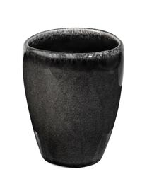 Handgemachte Becher Nordic Coal, 6 Stück, Steingut, Braungrau, Ø 8 x H 10 cm, 250 ml