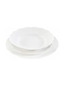 Geschirr-Set Versailles aus Porzellan, 4 Personen (12-tlg.), Porzellan, Weiß, Set mit verschiedenen Größen