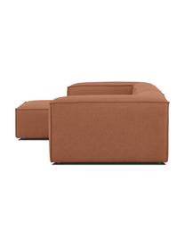 Divano angolare componibile Lennon, Rivestimento: 100% poliestere Con 115.0, Struttura: legno di pino massiccio, , Piedini: plastica, Tessuto color torrone, Larg. 327 x Prof. 180 cm, chaise-longue a sinistra
