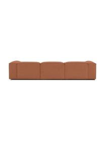 Divano angolare componibile Lennon, Rivestimento: 100% poliestere Con 115.0, Struttura: legno di pino massiccio, , Piedini: plastica, Tessuto color torrone, Larg. 327 x Prof. 180 cm, chaise-longue a sinistra