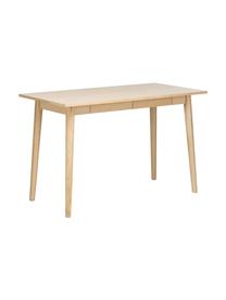 Scrivania stretta in legno di quercia Marte, Gambe: finitura di legno di quer, Legno di quercia, Larg. 120 x Prof. 60 cm