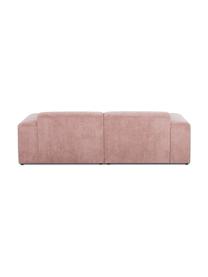 Divano angolare a 3 posti in velluto a coste Melva, Rivestimento: velluto a coste (92% poli, Struttura: legno di pino massiccio, , Piedini: plastica, Velluto a coste rosa, Larg. 239 x Prof. 143 cm, chaise-longue a sinistra
