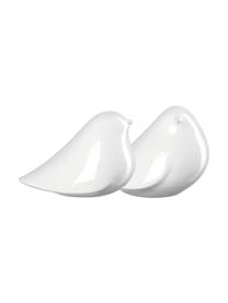 Oiseaux décoratifs en porcelaine Alassio, 2 élém., Porcelaine, Blanc, larg. 16 x haut. 11 cm