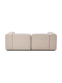 Canapé modulable 3 places beige avec pouf Lena, Tissu beige, larg. 209 x prof. 181 cm