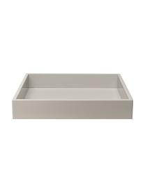 Plateau haute brillance Hayley, Gris clair, larg. 30 x prof. 30 cm