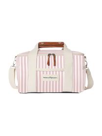 Torba termiczna Retro, 40% bawełna, 40% poliester, 15% PVC z recyklingu, 5% skóra, Blady różowy, kremowobiały, S 32 x W 20 cm