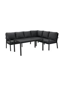 Salotto da giardino in alluminio Rana 2 pz, Struttura: alluminio verniciato a po, Rivestimento: textilene, Nero, Set in varie misure