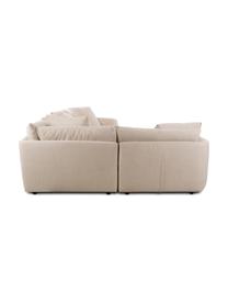 Narożna sofa modułowa Jasmin, Tapicerka: 85% poliester, 15% nylon , Nogi: tworzywo sztuczne, Beżowa tkanina, S 306 x W 84 cm