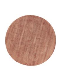 Tappeto rotondo in viscosa color terracotta taftato a mano Jane, Retro: 100% cotone, Terracotta, Ø 200 cm (taglia L)