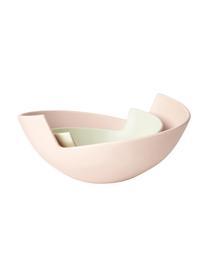 Deko-Schalen-Set Likya, 2-tlg., Steingut, Rosa, Beige, Set mit verschiedenen Größen