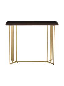 Konzolový stolek s deskou z masivu Luca, Mangové dřevo, zlatá, Š 100 cm, H 35 cm