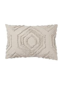 Poszewka na poduszkę z perkalu z tuftowaną dekoracją Faith, 100% bawełna, Beżowy, S 40 x D 60 cm