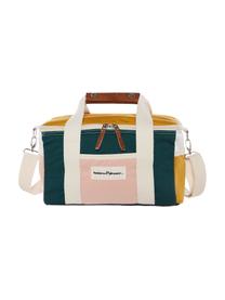 Kühltasche Retro, 40% Baumwolle, 40% Polyester, 15% Recycled PVC, 5% Leder, Senfgelb, Rosa, Weiss, Schwarz, B 32 x H 20 cm
