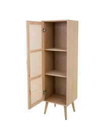 Chiffonnier estrecho de madera Cayetana, Madera, Madera clara, An 41 x Al 140 cm