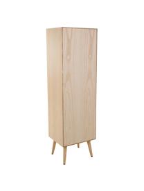 Chiffonnier estrecho de madera Cayetana, Madera, Madera clara, An 41 x Al 140 cm