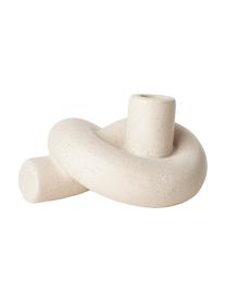Candelabro Nodo, Gres, Beige, effetto sabbia, Larg. 16 x Alt. 9 cm
