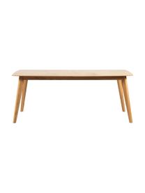 Ausziehbarer Esstisch Cirrus, 190 - 235 x 90 cm, Tischplatte: Mitteldichte Holzfaserpla, Beine: Eichenholz, klarlackiert, Holz, B 190 bis 235 x T 90 cm