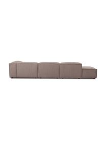 Modulárny XL šezlong z menčestru Lennon, Menčestrová hnedá, Š 357 x H 119 cm, s operadlom napravo