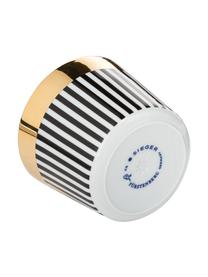 Vergoldeter Champagnerbecher Sip of Gold aus Porzellan, Rand: Vergoldet, Schwarz, Weiß, Gold, Ø 9 x H 7 cm, 300 ml