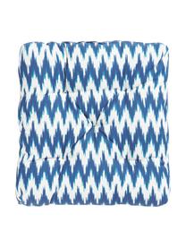 Coussin d'assise d'extérieur motif ikat Maillot, 100 % acrylique

Le matériau est certifié STANDARD 100 OEKO-TEX®, 2016OK0494, Bleu, larg. 40 x long. 40 cm