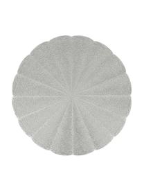 Ronde placemats Lumi, 2 stuks, Kunststof, Grijs, Ø 38 cm