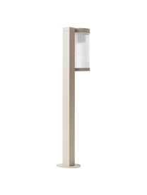 Lámpara de pie regulable para exterior Coupar, Estructura: aluminio recubierto, Beige, Ø 14 x Al 80 cm