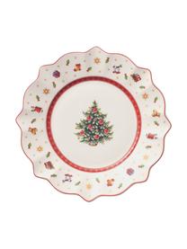 Piatti da colazione in porcellana Delight 2 pz, Porcellana Premium, Rosso, bianco, fantasia, Ø 24 cm
