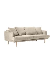 Sofa Adrian (2-osobowa), Tapicerka: 47% wiskoza, 23% bawełna,, Stelaż: sklejka, Nogi: drewno dębowe olejowane, Ciemnobeżowa tkanina, S 214 x W 79 cm