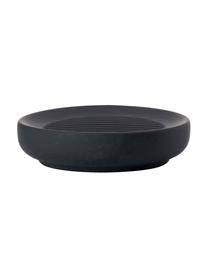 Porzellan-Seifenschale Ume, Porzellan, Schwarz, Ø 12 x H 3 cm