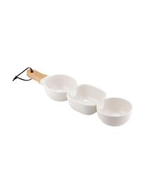 Miska do serwowania z drewnianym uchwytem Classic, Biały, drewno kauczukowe, S 40 x T 10 cm