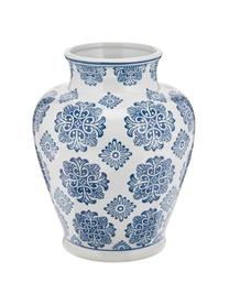 Deko-Vase Lin aus Porzellan, Porzellan, nicht wasserdicht, Weiß, Blau, Ø 21 x H 28 cm