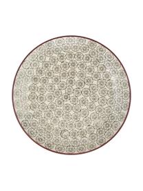 Frühstücksteller Karine mit kleinem Muster, 4er-Set, Keramik, Bunt, gemustert, Ø 20 cm