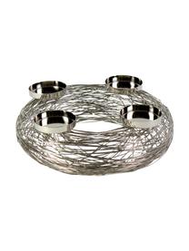 Adventskranz Tangle, Metall, Silberfarben, Ø 37 x H 12 cm