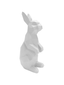 Großes Deko-Objekt Origami Bunny, Polyresin, Weiß, B 25 x H 13 cm