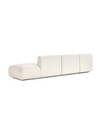 Méridienne modulable Sofia, Tissu blanc crème, larg. 340 x prof. 103 cm, dossier à gauche