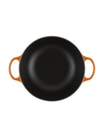 Gusseisen-Kochtopf La Marmite mit Deckel in Orange, Eisen, emailliert, Orange, Rot, Ø 26 x H 14 cm