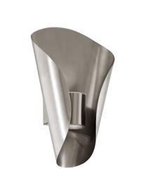 Outdoor LED wandlamp Bosaro, Roestvrij staal, Zilverkleurig, B 17 x H 27 cm