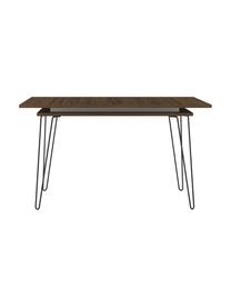 Table extensible avec pieds en métal Aero, 134 - 175 x 90 cm, Bois de noyer