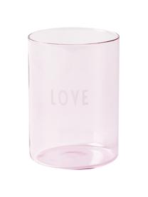 Szklanka LOVE Favourite, Szkło borokrzemowe, Blady różowy (Love), Ø 8 x W 11 cm, 350 ml