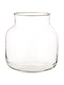 Ručně foukaná váza z recyklovaného skla Dona, Recyklované sklo, Transparentní, Ø 22 cm, V 23 cm