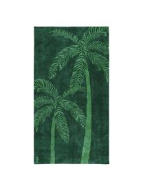 Strandlaken Las Palmas met palmmotief, Groentinten, B 100 x L 180 cm