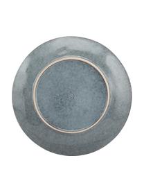 Assiettes plates artisanales Nordic Sea, 4 pièces, Grès cérame, Tons gris et bleus, Ø 26 cm