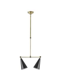 Verstellbare Pendelleuchte Aubrey, Metall, beschichtet, Goldfarben, Schwarz, B 81 x H 113 cm
