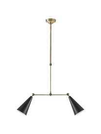 Verstellbare Pendelleuchte Aubrey, Metall, beschichtet, Goldfarben, Schwarz, B 81 x H 113 cm